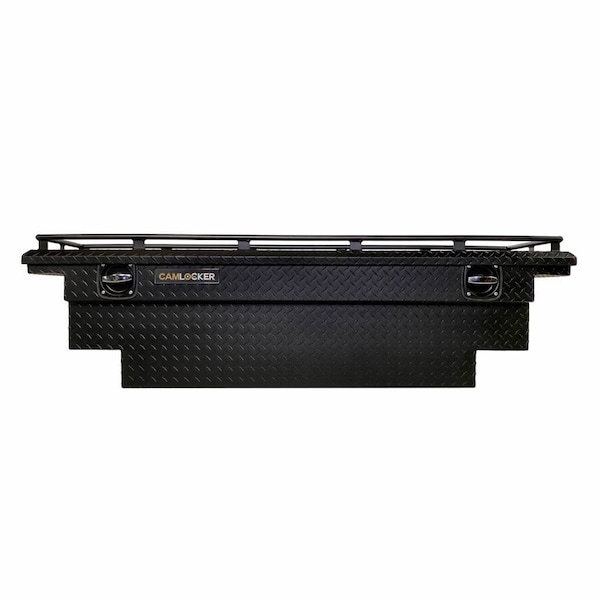 71in Low Profile Crossover Truck Tool Box Notched, Rail, Matte Black Aluminum